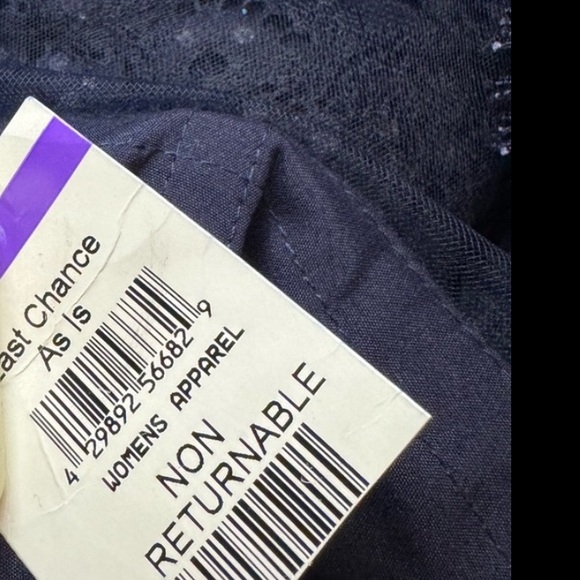 NWT La Femme Sparkle Lace Trumpet Gown Navy Blue Style # WD83 Size 16 - Picture 6 of 7